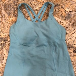 Blue lululemon tank top